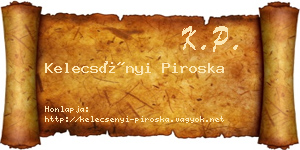 Kelecsényi Piroska névjegykártya