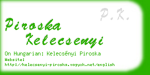 piroska kelecsenyi business card