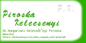 piroska kelecsenyi business card